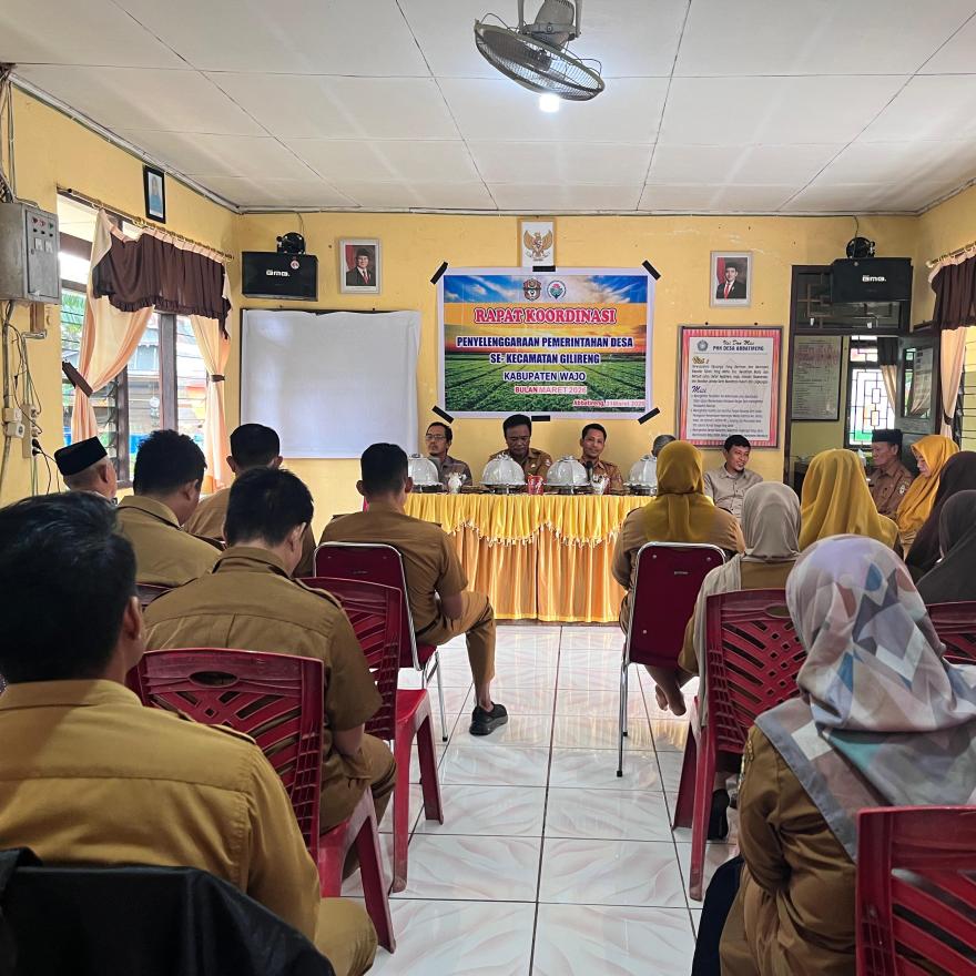 RAPAT KOORDINASI PENYELENGGARAAN PEMERINTAHAN DESA SE-KECAMATAN GILIRENG