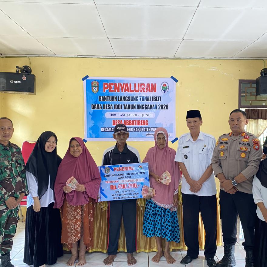 Penyaluran BLT Dana Desa Triwulan II Tahun 2026 Digelar di Desa Abbatireng
